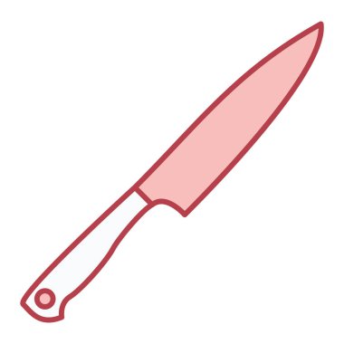 Bıçak ikonu. Mutfak aletleri. vektör illüstrasyonu