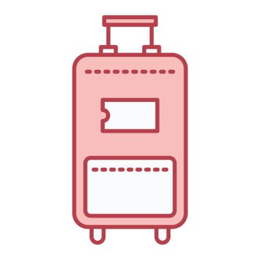 bavul ikonu vektör illüstrasyonu
