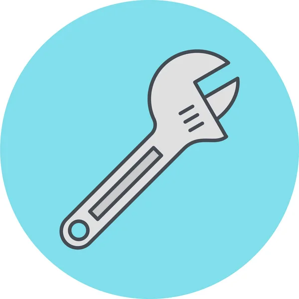 Schraubenschlüssel Symbol Vektor Illustration — Stockvektor