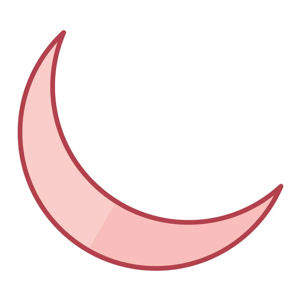 Luna Icono Web Ilustración Simple — Vector de stock