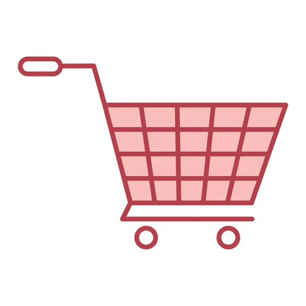 Shopping Cart Icon Thin Line Illustration Isolated White Background — Stockový vektor