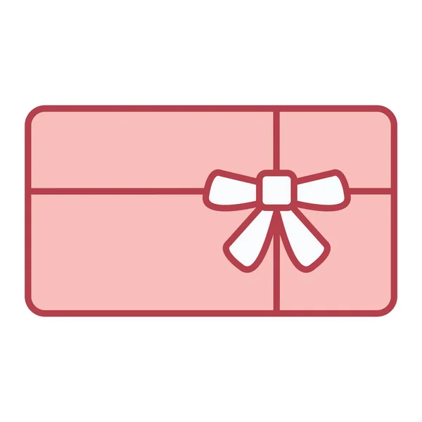 Gift Box Ribbon Bow Vector Illustration Graphic Design — Stock Vector