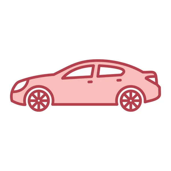 Icono Del Coche Ilustración Plana Sedán Vector Símbolo — Archivo Imágenes Vectoriales