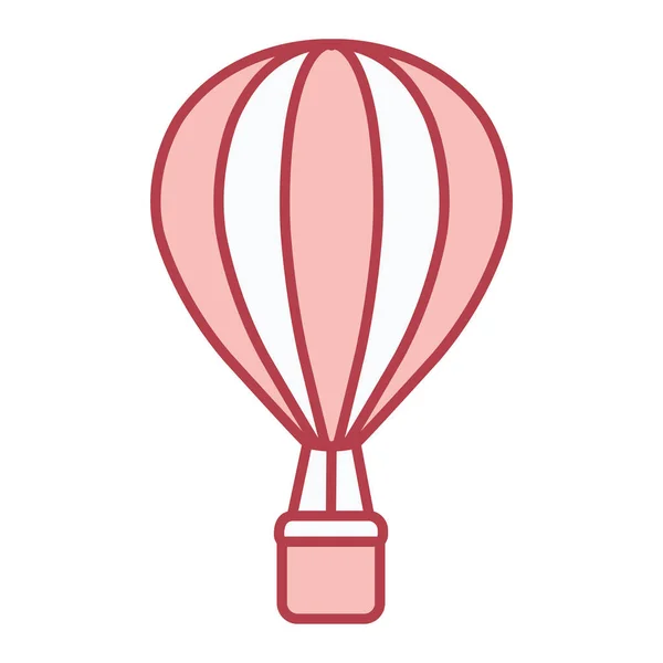 Hot Air Balloon Icon Cartoon Tourist Transport Vector Illustration Isolated — стоковый вектор