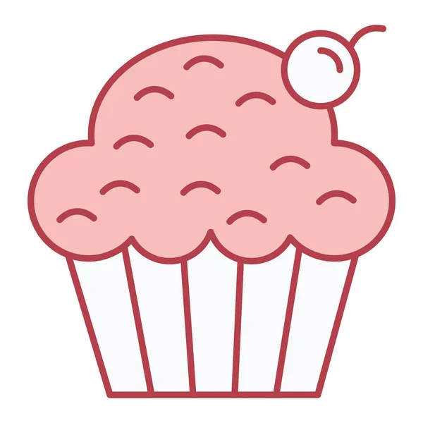 Cupcake Cream Chocolate Topping Vector Illustration Design — Stock Vector