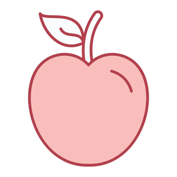 Äpple Frukt Ikon Vektor Illustration Grafisk Design — Stock vektor
