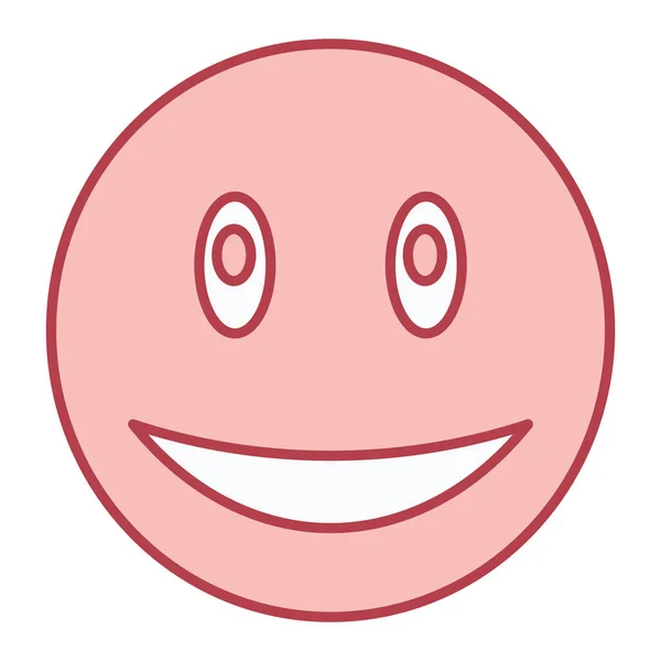 Glimlach Gezicht Emoticon Pictogram Vector Illustratie Ontwerp — Stockvector