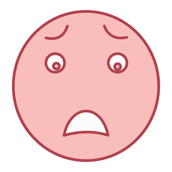 Crying Face Emoticon Icon Vector Illustration Design — Stok Vektör