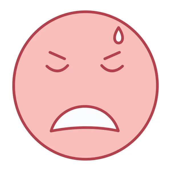 Crying Face Icon Vector Illustration — ストックベクタ
