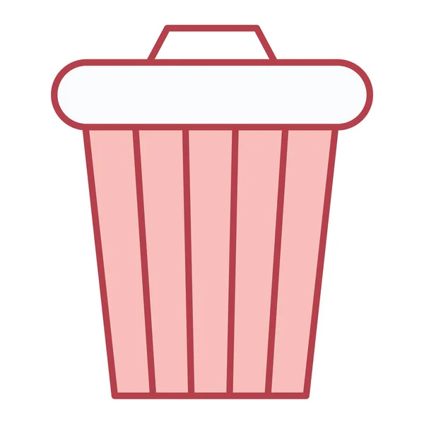Trash Can Icon Outline Illustration Water Bucket Vector Icons Web — стоковый вектор