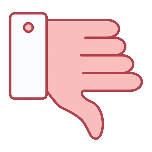 Pulgar Hacia Arriba Icono Estilo Moda Fondo Aislado — Vector de stock