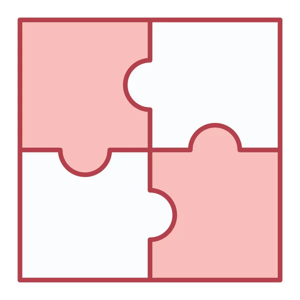 Puzzle Pieza Icono Vector Ilustración Diseño — Archivo Imágenes Vectoriales