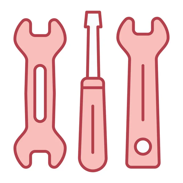 Wrench Screwdriver Icon Outline Illustration Tools Vector Icons Web — Image vectorielle