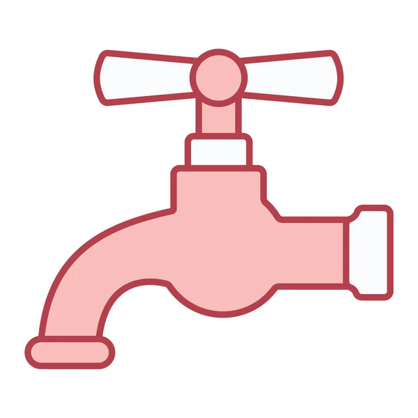 Water Tap Icon Outline Illustration Pipe Vector Icons Web — Stock Vector