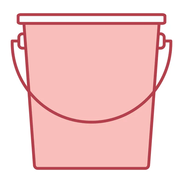 バケツアイコン ウェブ用洗浄装置のベクトルアイコンの簡単なイラスト — ストックベクタ