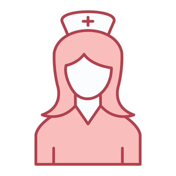 Mujer Médico Línea Estilo Icono Vector Ilustración Diseño — Archivo Imágenes Vectoriales