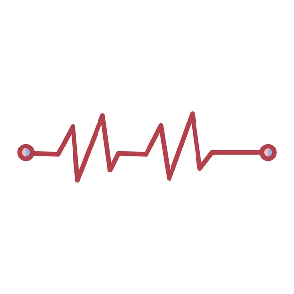 Ícone Pulso Cardíaco Delinear Símbolo Vetor Cuidados Médicos Para Web — Vetor de Stock