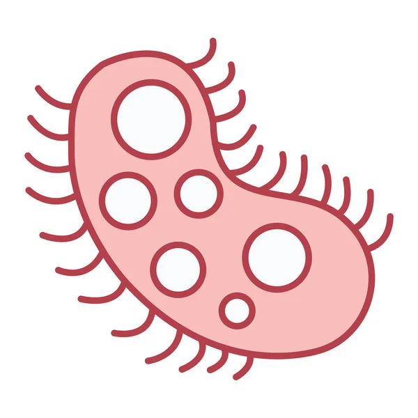 Bacterias Icono Web Ilustración Simple — Vector de stock