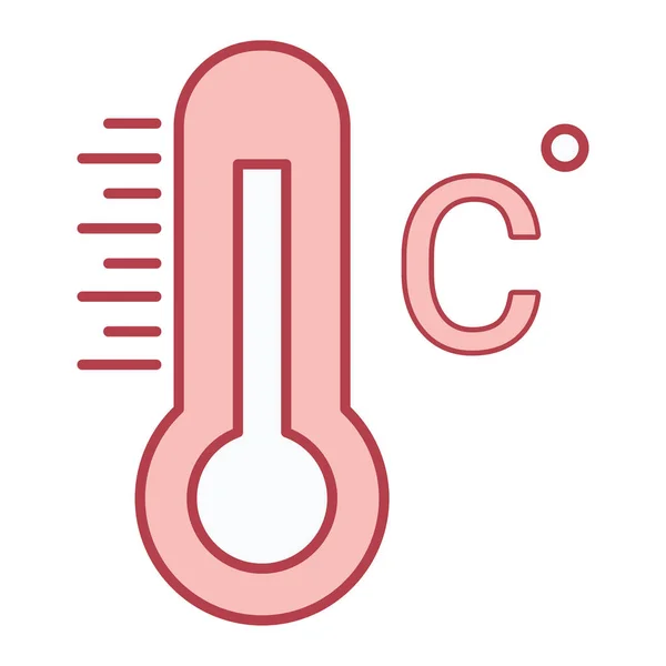 Веб Іконка Термометра Проста Ілюстрація — стоковий вектор