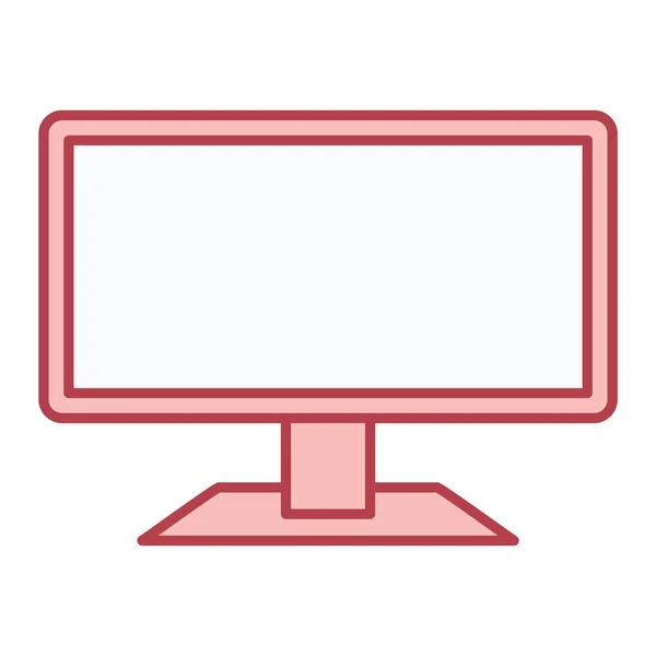 Ikona Monitora Komputerowego Ilustracja Wektora — Wektor stockowy