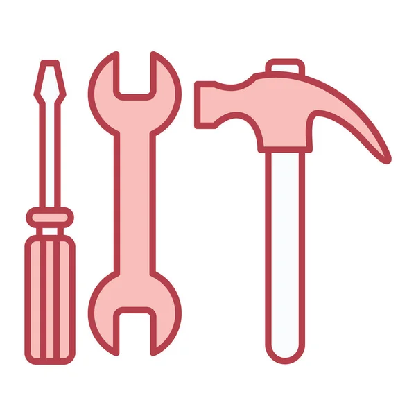 Wrench Screwdriver Hammer Icon Vector Illustration — 스톡 벡터