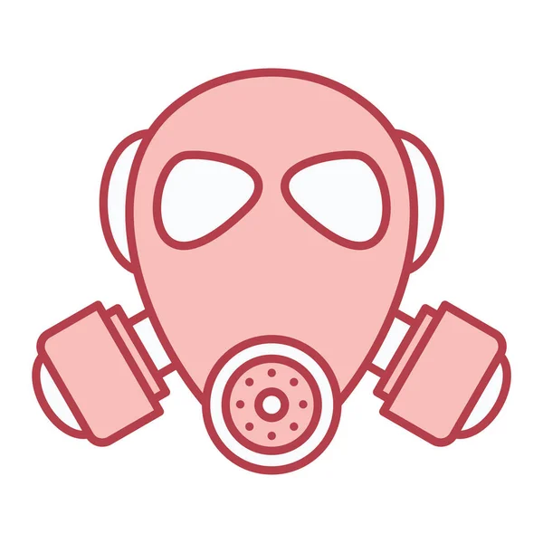 Vector Gasmasker Glyph Icon Ontwerp — Stockvector