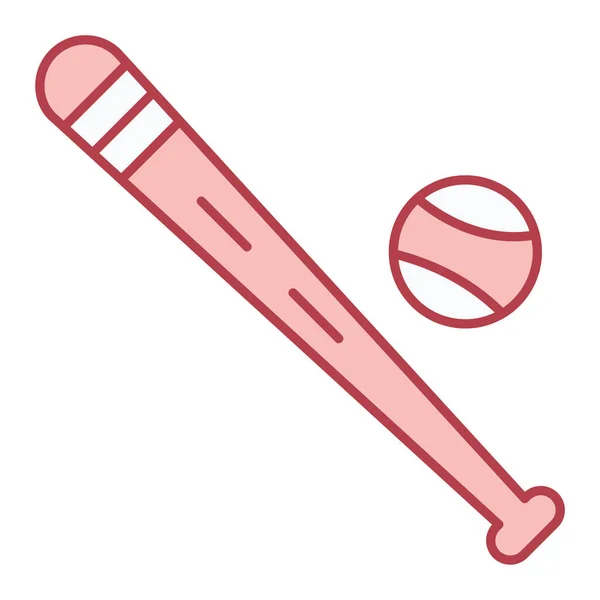 Baseball Bat Ball Icon Vector Illustration Design — 스톡 벡터