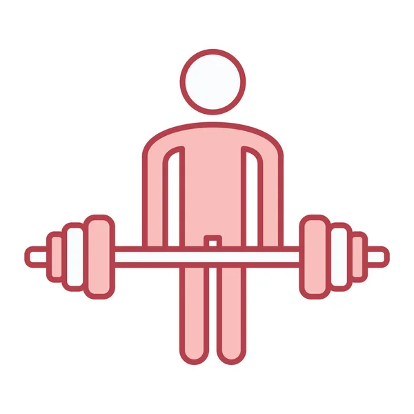 Fitness Musculação Ícone Vetor Ilustração Design Gráfico —  Vetores de Stock