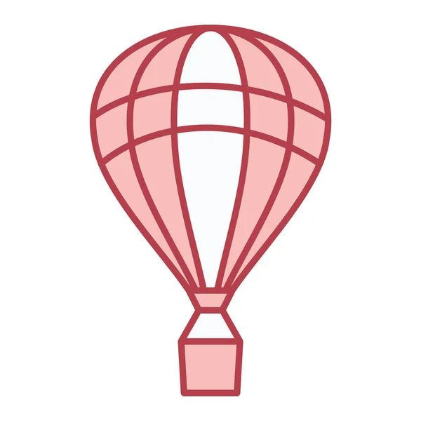 Hot Air Balloon Icon Outline Illustration Parachute Vector Line Icons — стоковый вектор