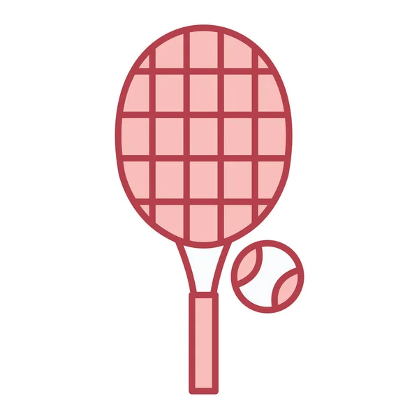 Tenis Raketi Simgesi Vektör Illüstrasyon Grafik Tasarımı — Stok Vektör