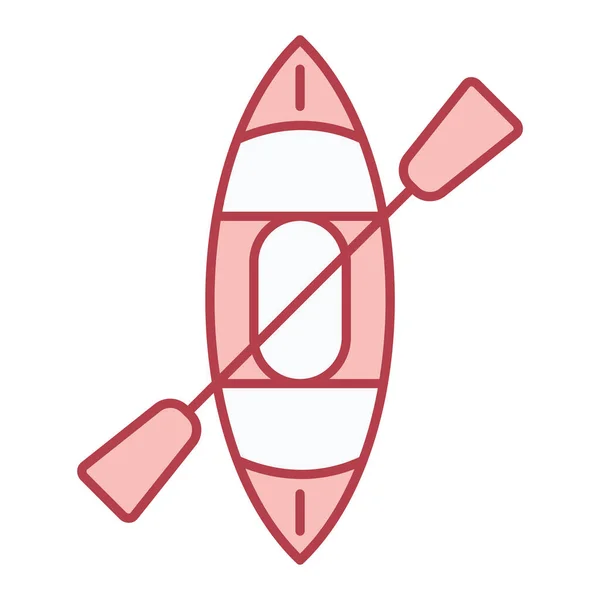 Vector Rowing Boat Outline Icon Design — ストックベクタ