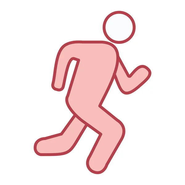 Icône Running Man Sport Activité Physique Thème Conception Isolée Illustration — Image vectorielle