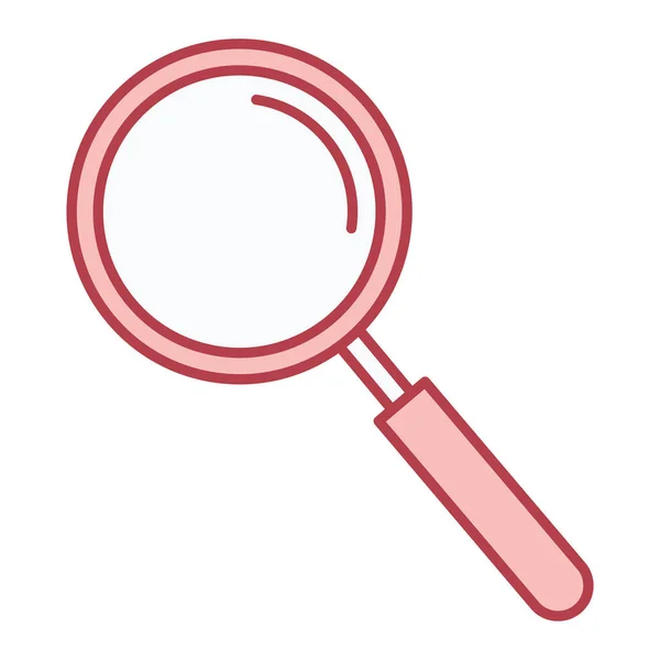 Magnifying Glass Icon Cartoon Search Vector Sign Isolated Contour Symbol — Stock Vector