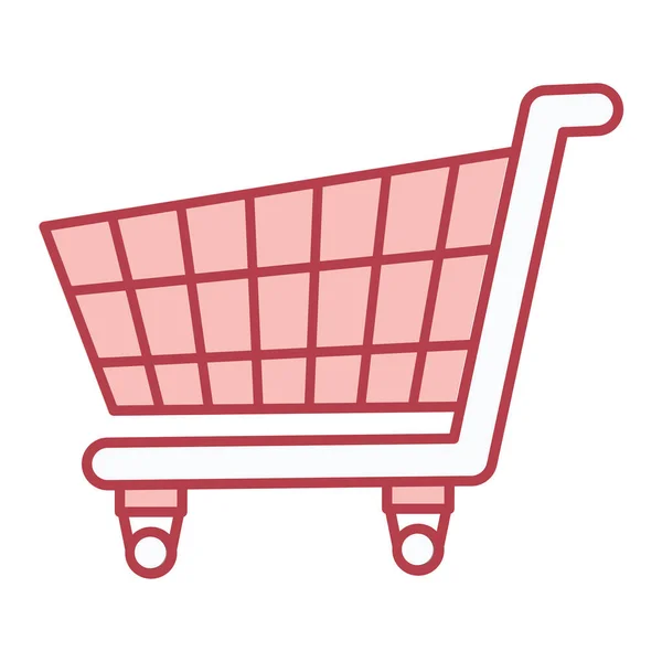 Shopping Cart Icon Thin Line Illustration Supermarket Store Vector Isolated — стоковый вектор