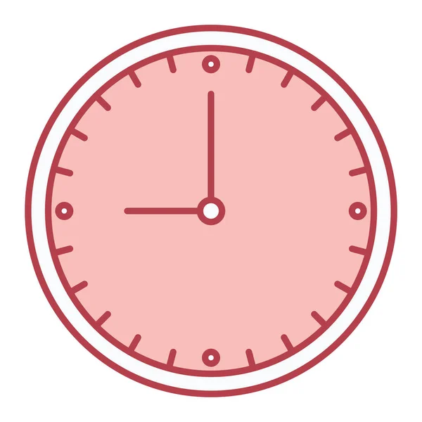 Clock Icon Flat Style Isolated White Background Time Symbol Vector — Stock Vector