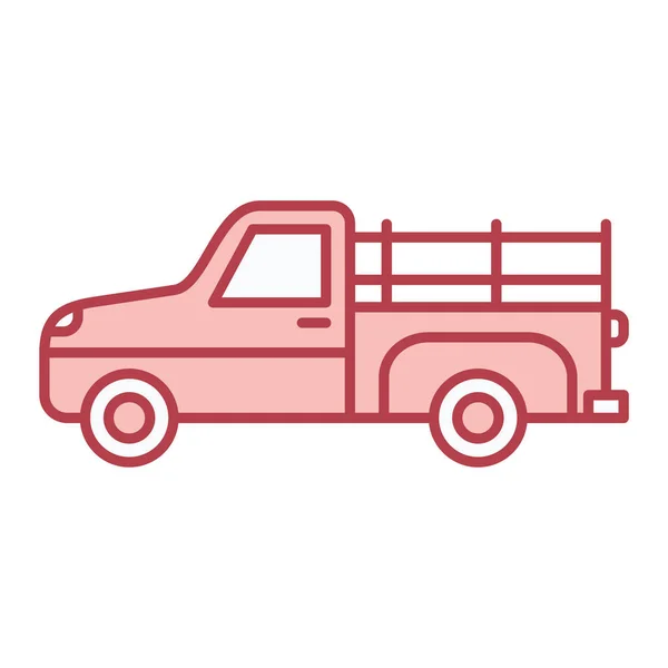 Car Vehicle Icon Outline Delivery Van Vector Illustration Pictogram Isolated — Stok Vektör