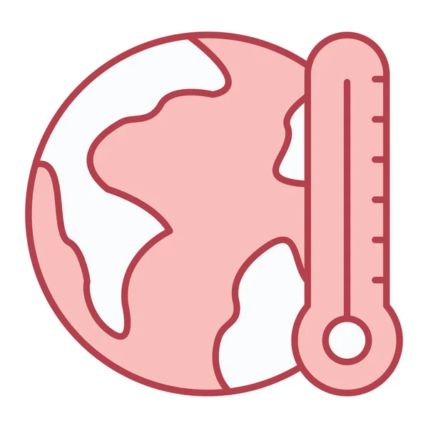 Thermometer Earth Vector Illustration Design — стоковый вектор