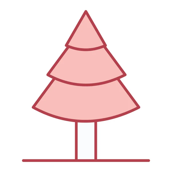Árbol Navidad Icono Vector Ilustración — Vector de stock