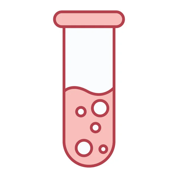Tubo Ensayo Con Diseño Ilustración Vector Icono Sangre — Vector de stock