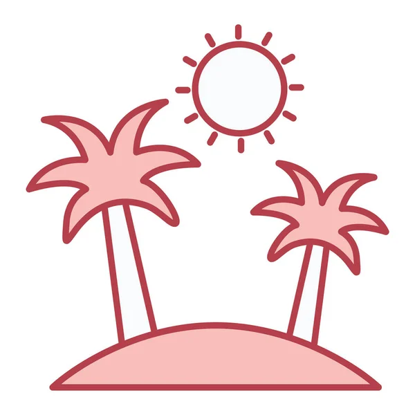 Verão Praia Férias Ícone Vetor Ilustração Design — Vetor de Stock