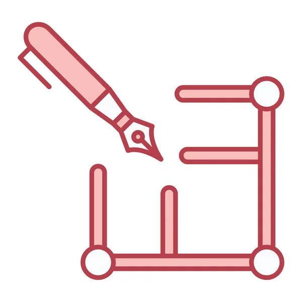 Crayon Icône Vecteur Signe Fin Illustration Symbole Contour Isolé — Image vectorielle