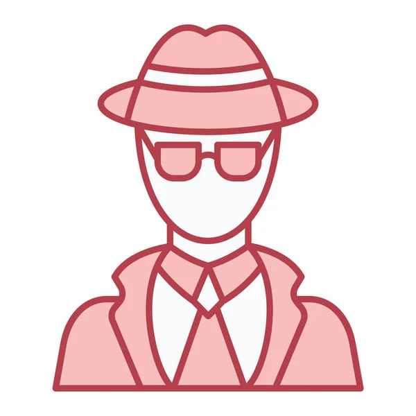 Man Wearing Glasses Icon Vector Illustration — Image vectorielle