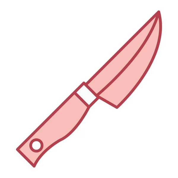 Knife Icon Outline Kitchen Utensil Vector Illustration Isolated Contour Symbol — Stockvektor