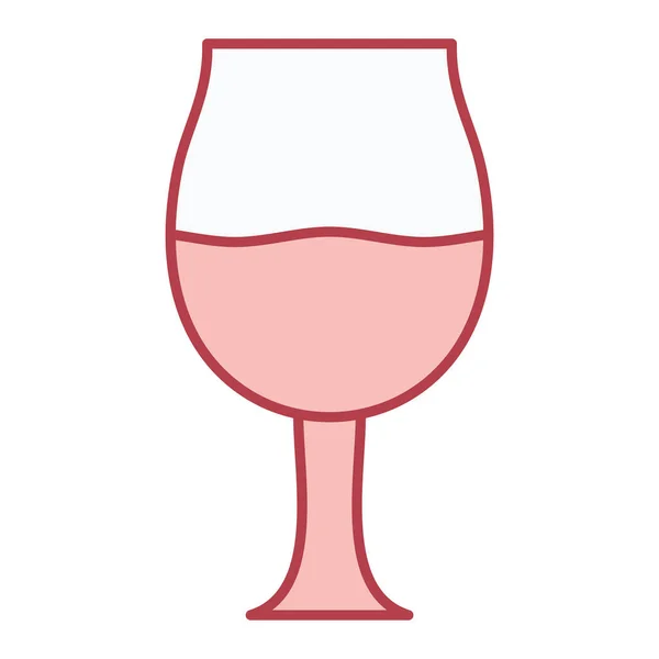 葡萄酒玻璃图标矢量插图 — 图库矢量图片