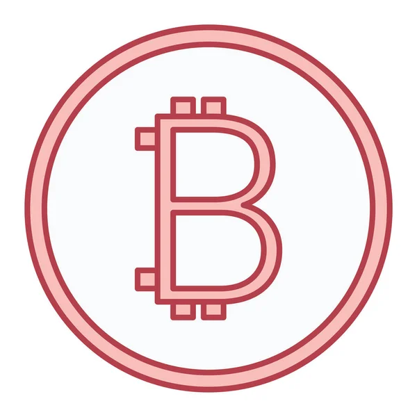 Bitcoin Ikon Vektor Illusztráció — Stock Vector