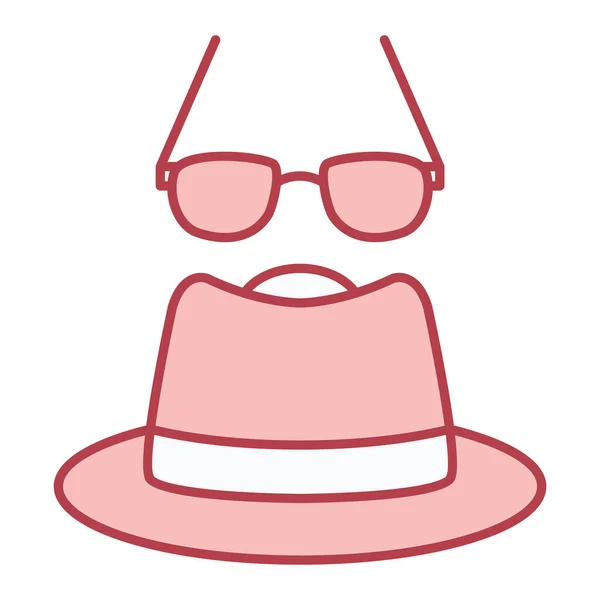 선글라스와 모자의 아이콘 일러스트 — 스톡 벡터