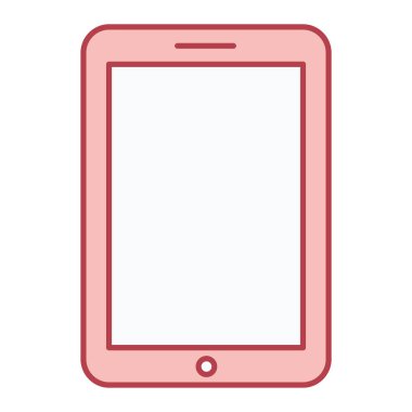 Akıllı telefon aygıtı simgesi. Web tasarımı için cep telefonu vektör simgelerinin düz çizimi