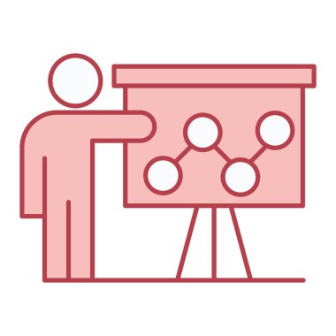 sunum simgesi vektör illüstrasyonu