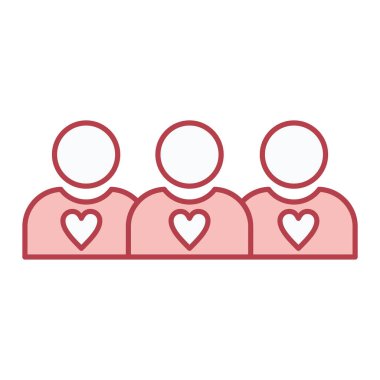 Aşk ve ilişki ikonu vektör illüstrasyon tasarımı