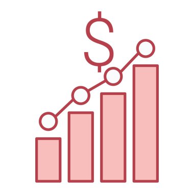 finansal büyüme grafik vektörü çizimi
